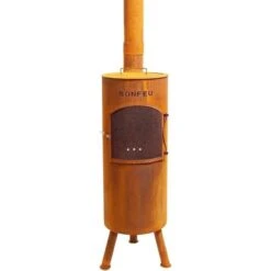 Buitenkachel BONFEU BRASERO BONGIANO Corten Ø 30 H 153 CM