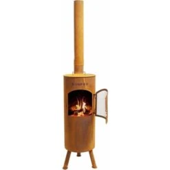 Buitenkachel BONFEU BRASERO BONGIANO Corten Ø 30 H 153 CM -ESSCHER Winkel 1611059368 3 600