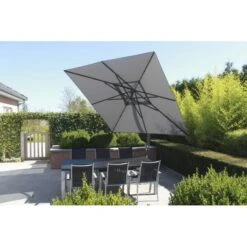 Parasol EASY SUN XL Premium Kit Vierkant 320 Cm - Titanium -ESSCHER Winkel 1615369781 3 600
