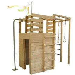Houten Speelhuis Cross Fit - 131 × 264 × H 242 Cm