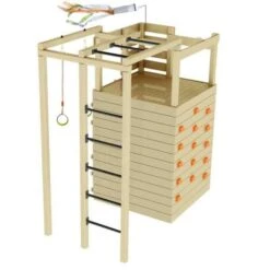 Houten Speelhuis Cross Fit - 131 × 264 × H 242 Cm -ESSCHER Winkel 1644912372 3 600