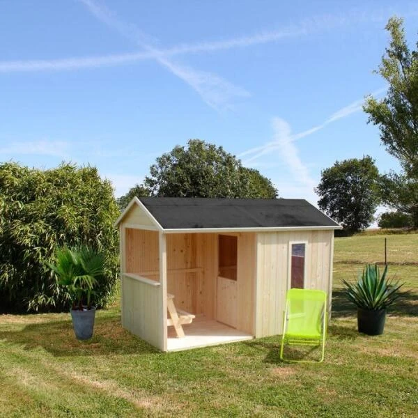 Houten Speelhuis Jazz - 242 × 143 × H 160 Cm 5 Houten Speelhuis Jazz - 242 × 143 × H 160 Cm - Afbeelding 3