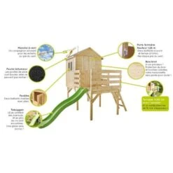 Houten Speelhuis Joséphine Met Glijbaan - 319 × 242 × 249 Cm -ESSCHER Winkel 1644933958 3 600