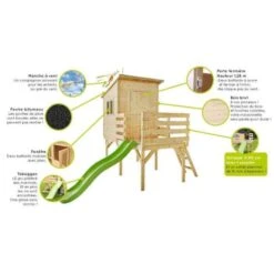 Houten Speelhuis Portland Met Glijbaan - 319 × 242 × H 246 Cm -ESSCHER Winkel 1644936418 4 600