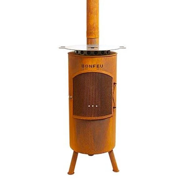 Buitenkachel BONFEU BRASERO BONTINO Corten Ø 35 H 164 CM - Afbeelding 3