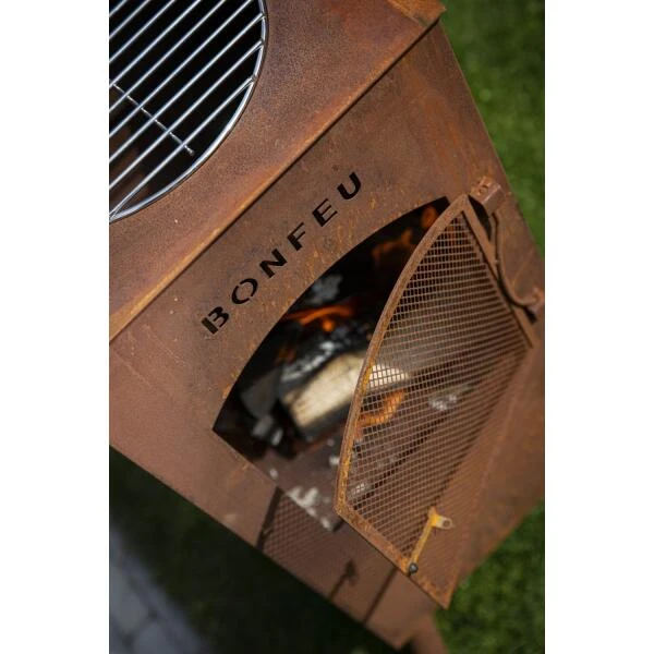 Tuinhaard BONFEU BRASERO BONCARRE Corten L 35 H 164 Cm - Afbeelding 3