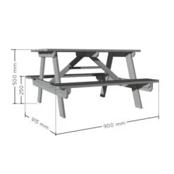 Picknicktafel KIDS Taupe - Gedroogd Hout -ESSCHER Winkel tuintafel kids gedroogd hout 1669189664 2 600