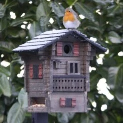 Nestkastje + Voederhuis - Multiholk Mountain Cottage -ESSCHER Winkel vogelhuis voederhuis berghut 1516877645 1 600