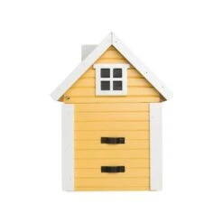 Nestkast + Voederhuis - Multiholk Yellow Cottage -ESSCHER Winkel vogelhuis voederhuis geel 1672133374 2 600