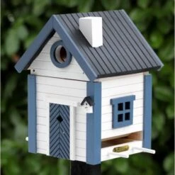 Nestkast + Voederhuis - Multiholk White And Blue Cottage