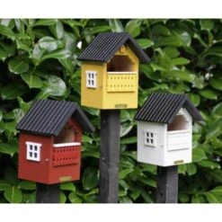 Vogelhuisje Roodborst - Geel -ESSCHER Winkel vogelhuis geel roodborst 1484054340 3 600