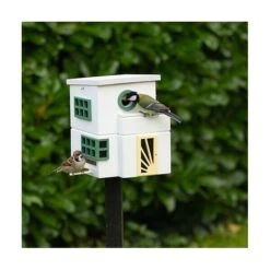 Nestkast + Voederhuis - Multiholk Art Deco -ESSCHER Winkel vogelvilla art deco 1619514196 2 600