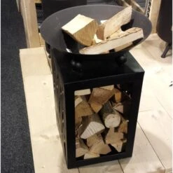 Vuurschaal Met Houtopslag - Ø 45 Cm -ESSCHER Winkel vuurschaal met houtopslag 45 cm 1505760390 1 600